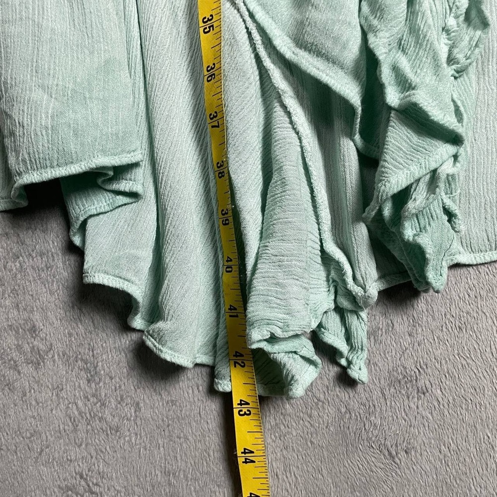 Free People Maxi Skirt Large Asymmetric Ruffle Crinkle Gauze Boho - Picture 4 of 6